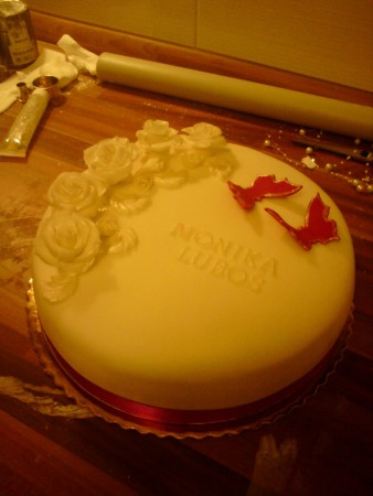 gratulačná svadobná s ružami